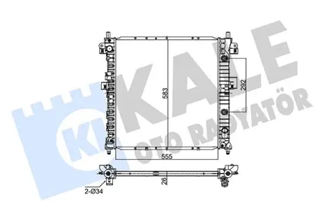 Радіатор охолодження SsangYong Actyon OTO RADYATOR KALE 356405