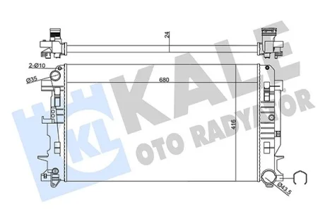 Радіатор охолодження двигуна MB Sprinter/VW Crafter (06-) OTO RADYATOR KALE 357035