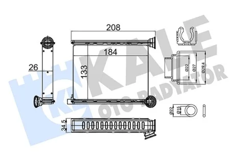 Радіатор обігрівача Renault Duster II (18-) OTO RADYATOR KALE 357310