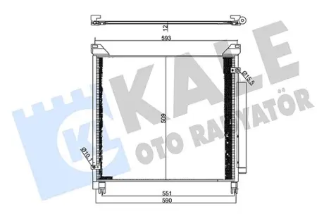 Радіатор кондиціонера Toyota Hilux VIII OTO RADYATOR KALE 357710