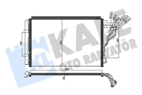 Радіатор кондиціонера Hyundai Elantra (13-)/Cerato (16-) OTO RADYATOR KALE 357715