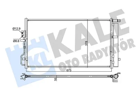 Радіатор кондиціонера Hyundai Tucson, Kia Sportage IV OTO RADYATOR KALE 357750