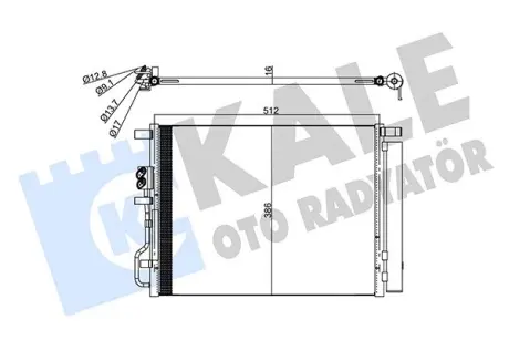 Радіатор кондиціонера Hyundai Tucson/KIA Sportage (15-) 1.6i, 1.6, 1.7, 2.0 CRDi OTO RADYATOR KALE 357785