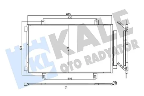 Радіатор кондиціонера Suzuki Sx4 S-Cross, VItara OTO RADYATOR KALE 357950