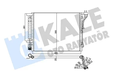 Радіатор кондиціонера Kia Optima OTO RADYATOR KALE 358010