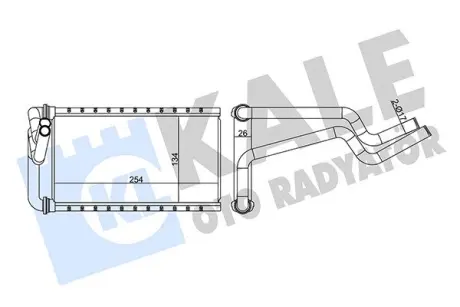 Радіатор обігрівача Honda Civic VIII (06-), CR-V III (07-) OTO RADYATOR KALE 358620