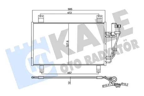 Радіатор кондиціонера Mazda 2, CX3 OTO RADYATOR KALE 358735