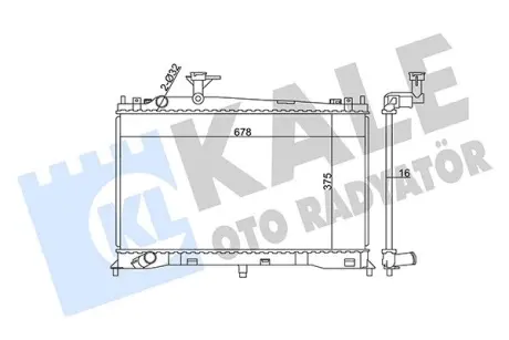 MAZDA Радіатор охолодження двиг. Mazda 6 1.8/2.0 02- KALE 360100