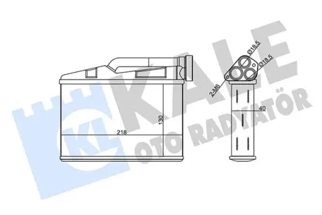 Радиатор отопителя BMW 5 E39 (96-), X5 E53 (00-) KALE 360185