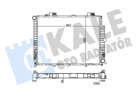 DB радіатор охолодження W210 3.0D/TD 95- KALE 361500