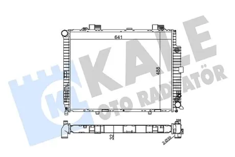 DB Радіатор охолодження W210 2.9TD 96- KALE 361600