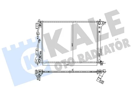 Радіатор охолодження двигуна (паяний) Hyundai Tucson (15-), iX35 (09-)/KIA Sportage (15-) 1.6i, 2.0i OTO RADYATOR KALE 361980