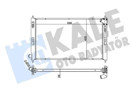MITSUBISHI Радіатор охолодження ASX,Lancer VIII,Outlander II,Citroen,Peugeot 1.8 DI-D/3.0 KALE 362100