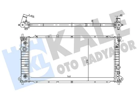 Радіатор охолодження двигуна (паяний) SsangYong Actyon II, Korando (10-) АКПП OTO RADYATOR KALE 362350