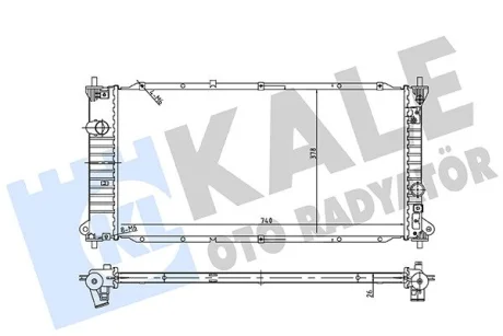 Радіатор охолодження двигуна (паяний) SsangYong Actyon II, Korando (10-) МКПП OTO RADYATOR KALE 362355