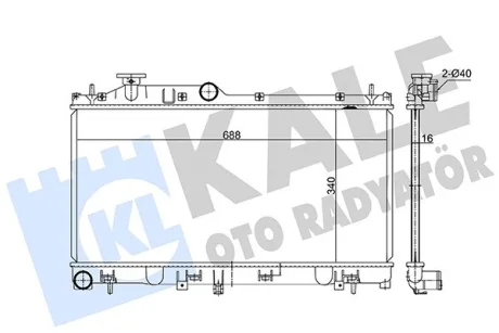 Радіатор охолодження двигуна (паяний) Subaru Forester (12-) 2.0i, 2.5i OTO RADYATOR KALE 362360