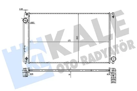 Радіатор охолодження двигуна (паяний) Toyota RAV4 IV (12-) 2.0 VVT-i/Lexus NX (14-) 2.5 Hybrid OTO RADYATOR KALE 362470