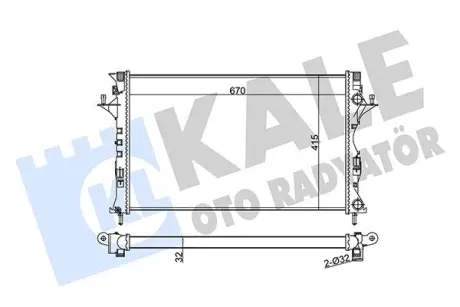 RENAULT Радіатор охолодження Espace IV, Laguna II 1.9/2.2dCi 02- KALE 371600