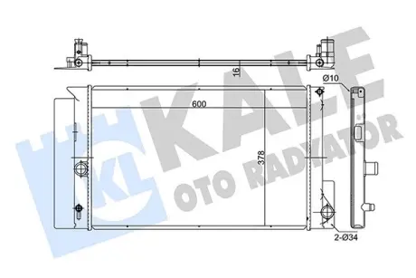 TOYOTA радіатор охолодження Auris 07-,Avensis 1.8/2.0 08-,Corolla E15/18 1.3/1.6 07- KALE 372000