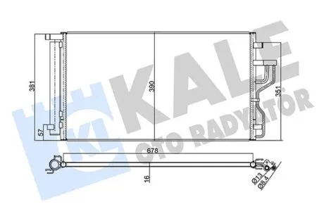 Радіатор кондиціонера Hyundai IX35, Kia Sportage OTO RADYATOR KALE 379600