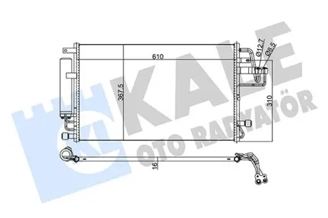 Радиатор кондиционера в сборе KALE 379900