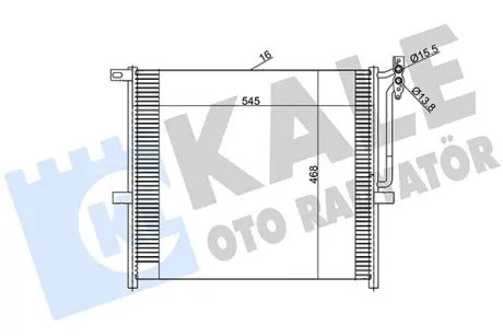 BMW Радіатор кондиціонера (конденсатор) X3 E83 03- KALE 384800