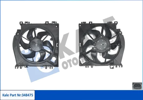 Вентилятор охлаждения радиатора (с диффузором) Renault Clio III (05-), Modus (04 KALE 387240