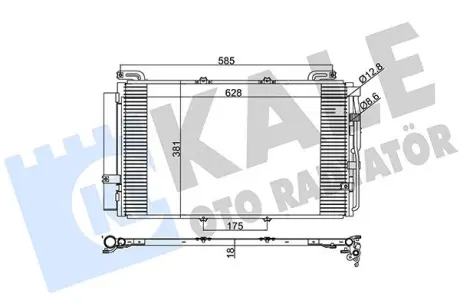 Радиатор кондиционера Hyundai Matrix (01-) 1.6i, 1.8i KALE 391300