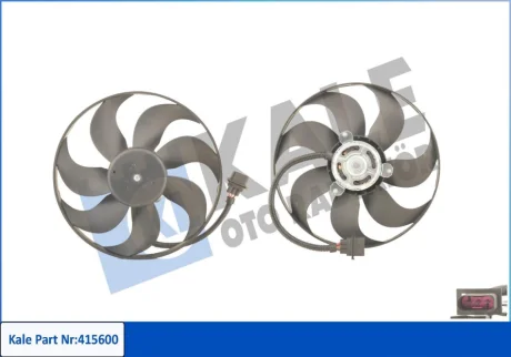 Вентилятор охолодження радіатора Audi A3 (96-)/Seat Leon (99-)/Skoda Fabia (99-)/VW Bora (98-), Golf IV (97-) OTO RADYATOR KALE 415600