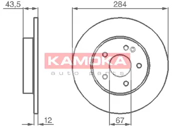 Тормозной диск KAMOKA 1031080