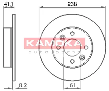 Тормозной диск KAMOKA 103140