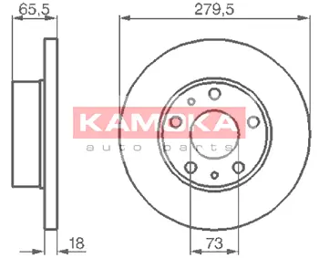 Тормозной диск KAMOKA 1031516
