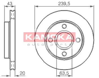 Тормозной диск KAMOKA 1031532