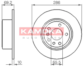Тормозной диск KAMOKA 1031622