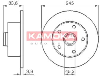 Тормозной диск KAMOKA 1031660