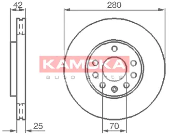 Тормозной диск KAMOKA 1032082