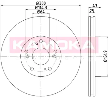 Тормозной диск KAMOKA 103257