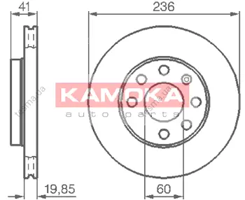 Тормозной диск KAMOKA 103302 (фото 1)