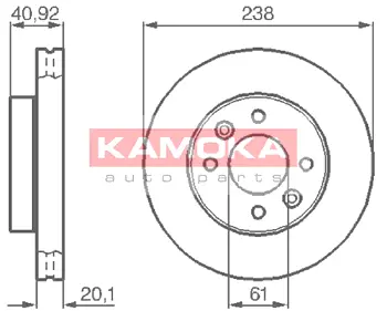 Тормозной диск KAMOKA 103316