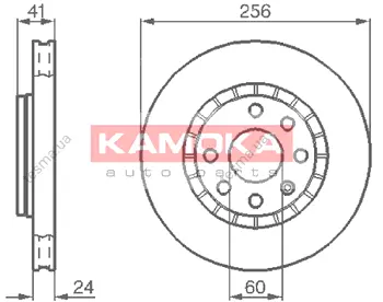 Тормозной диск KAMOKA 103412 (фото 1)