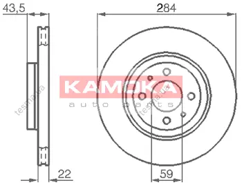 Тормозной диск KAMOKA 103440 (фото 1)