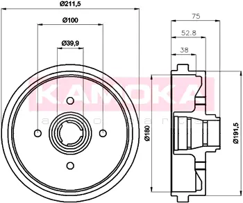 Тормозной барабан KAMOKA 104008