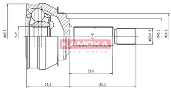 Шарнирный комплект, приводной вал KAMOKA 6238