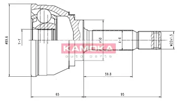 Шарнирный комплект, приводной вал KAMOKA 6248