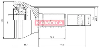 Шарнирный комплект, приводной вал KAMOKA 6292