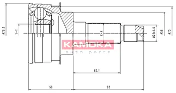Шарнирный комплект, приводной вал KAMOKA 6476