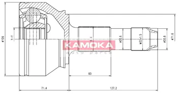 Шарнирный комплект, приводной вал KAMOKA 6501