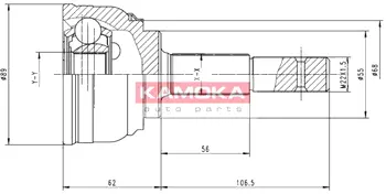 Шарнирный комплект, приводной вал KAMOKA 6540