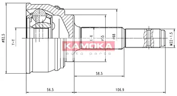 Шарнирный комплект, приводной вал KAMOKA 6542