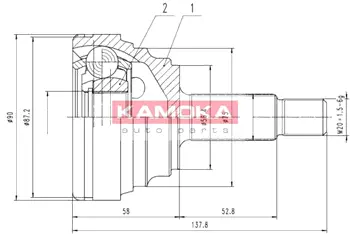 Шарнирный комплект, приводной вал KAMOKA 6606
